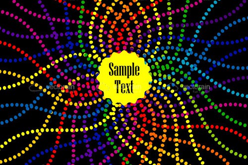 Abstract Colourful Circles Background with Sample Text